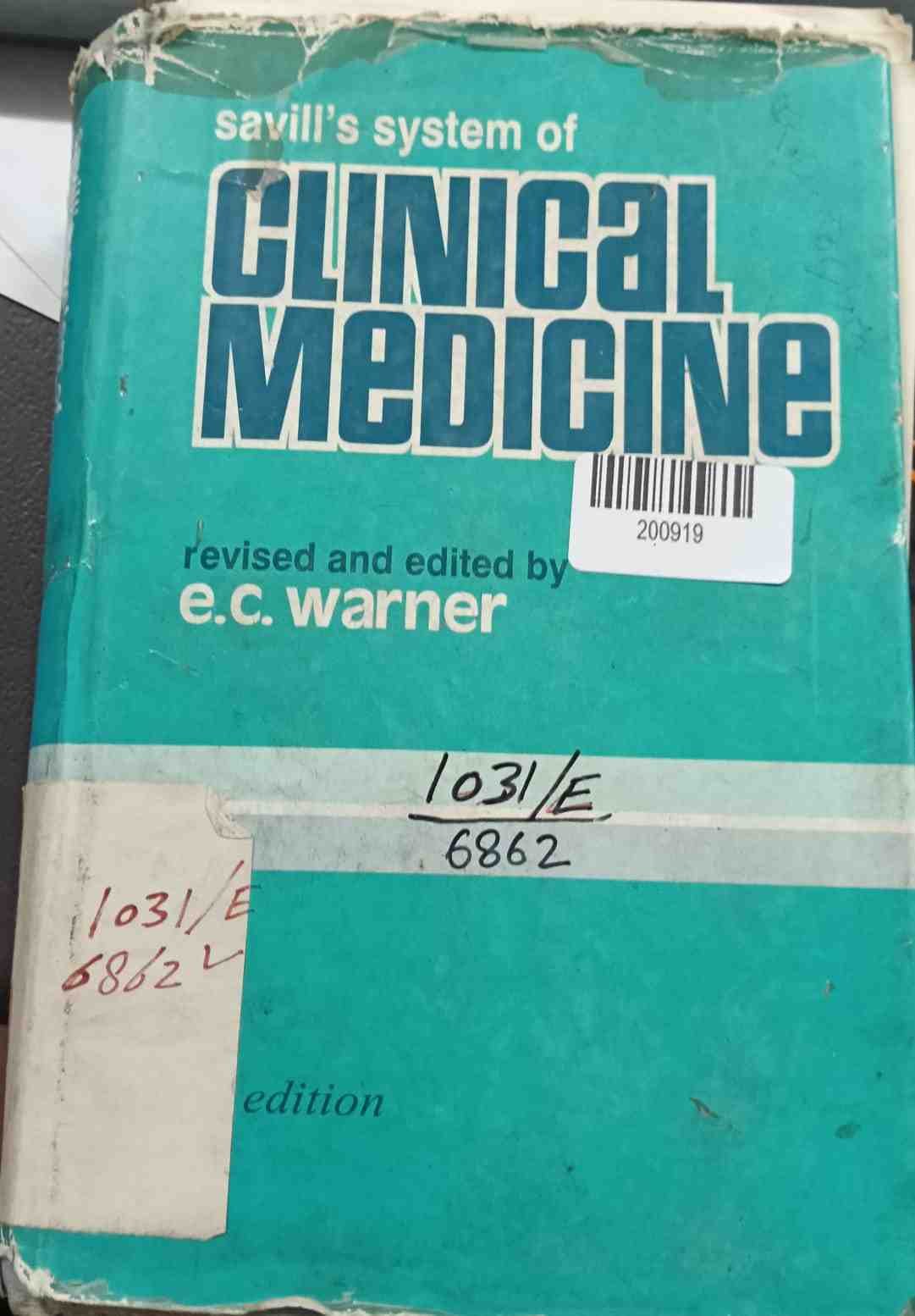 Savill's System of Clinical Medicine